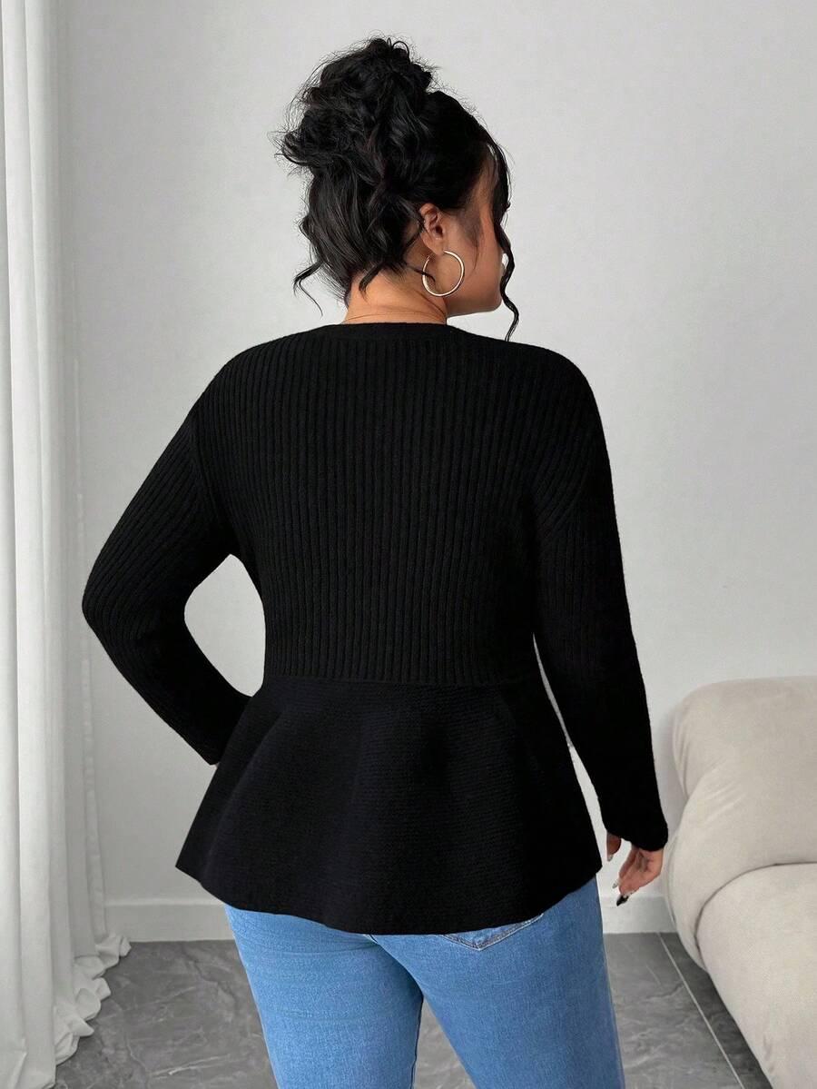 CZARNY SWETER KARDIGAN