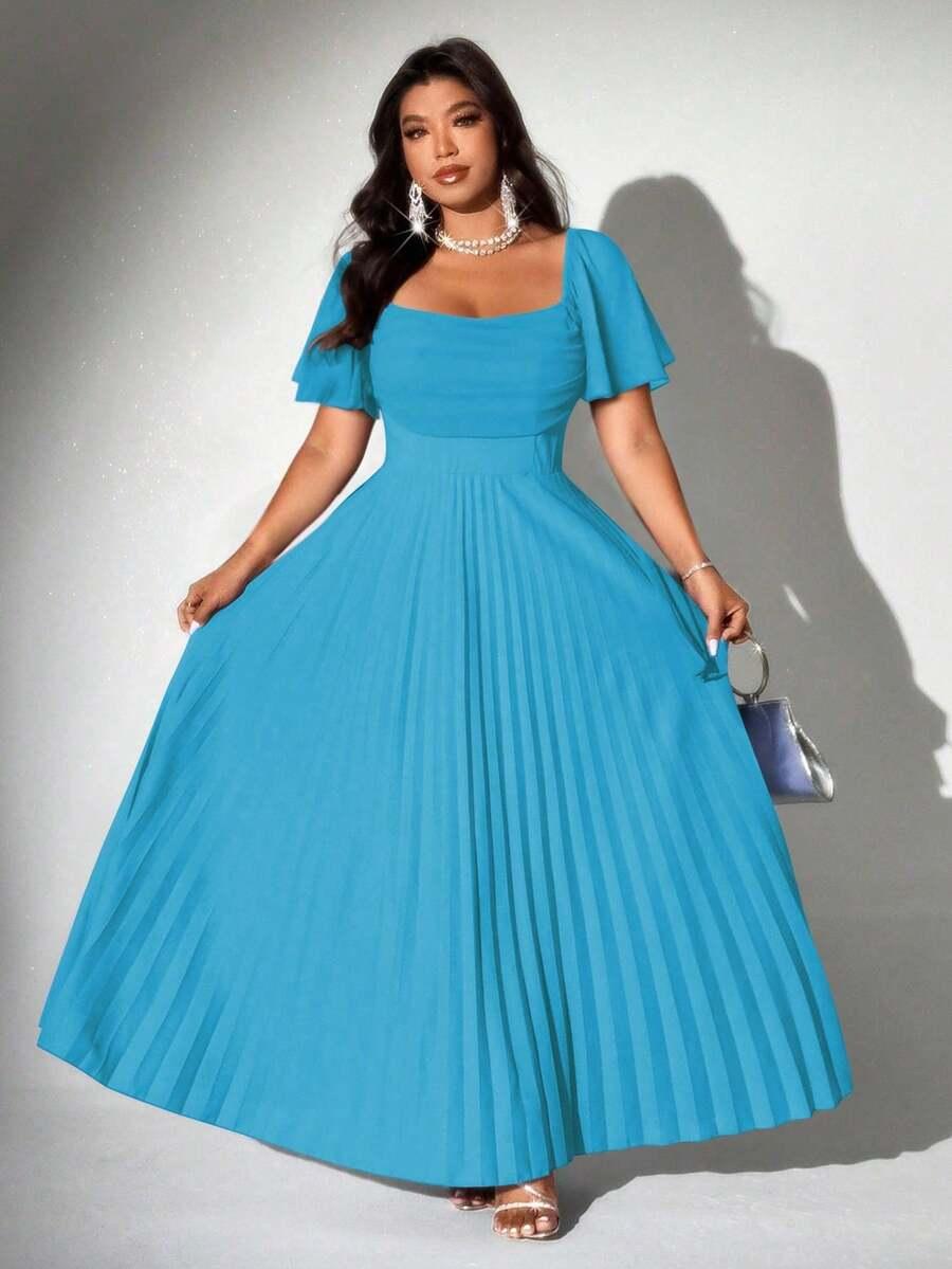niebieska sukienka maxi