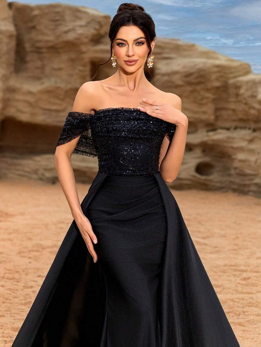 CZARNA MAXI SUKIENKA