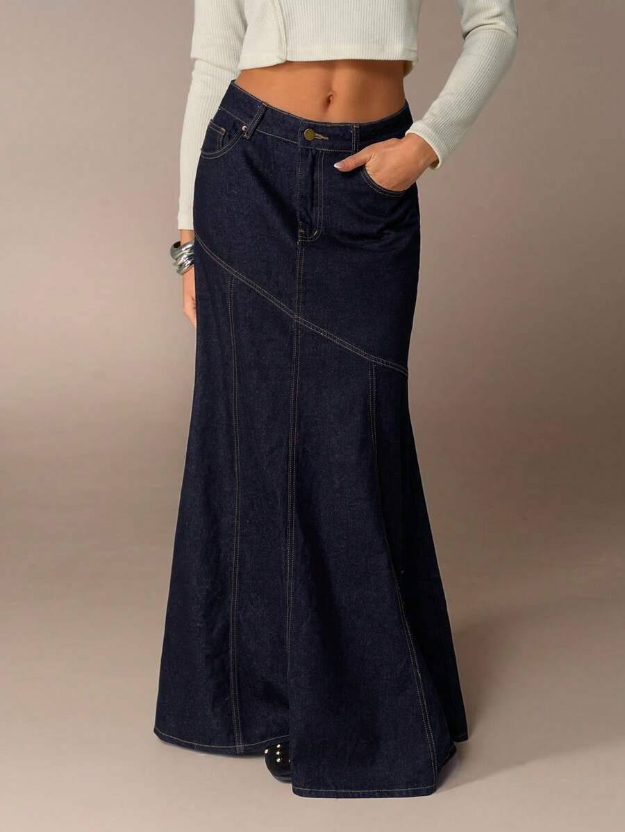 maxi spódnica jeans