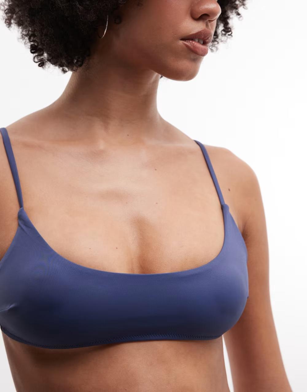 GRANATOWA GÓRA OD BIKINI wiązanie