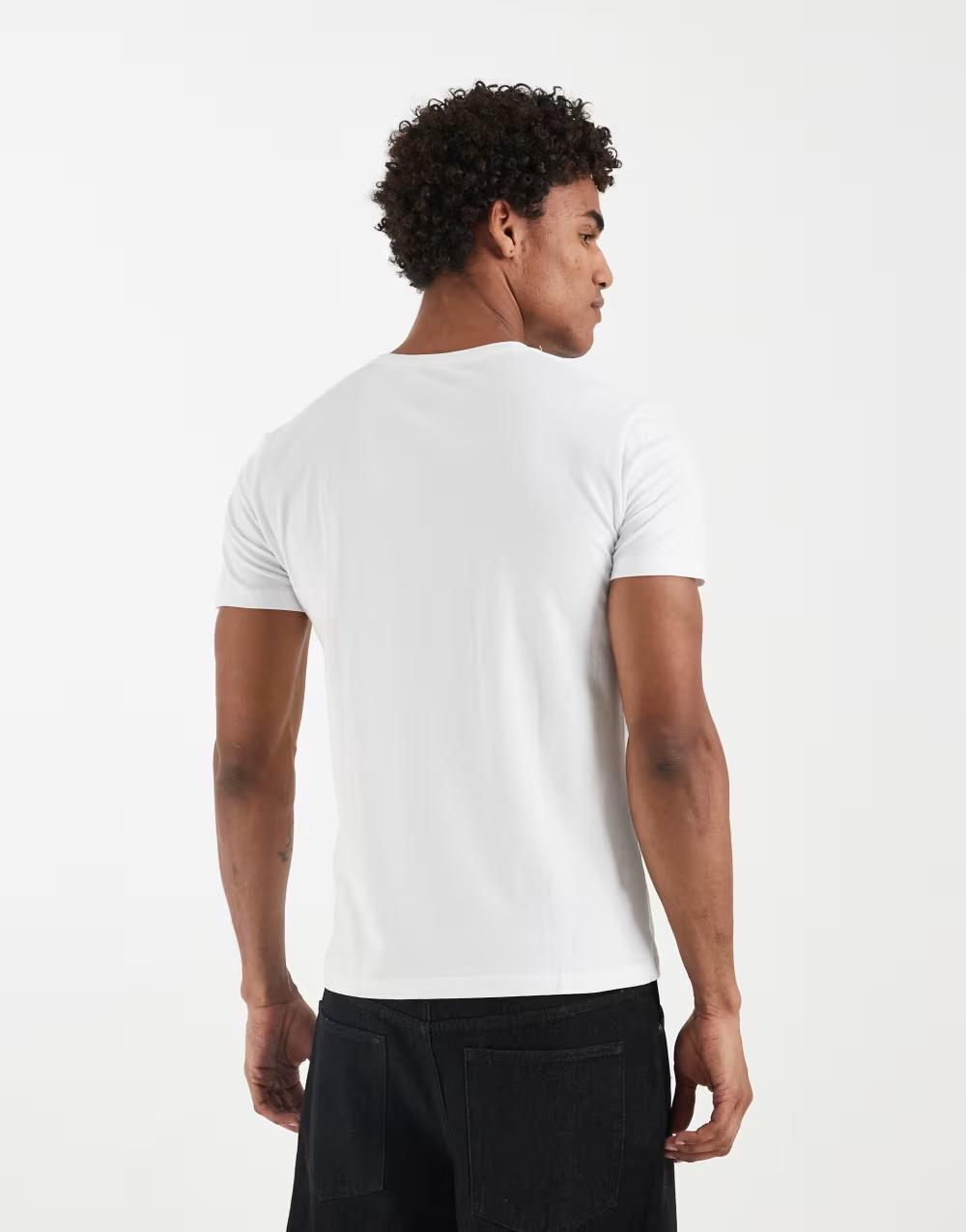 BIAŁY T-SHIRT OKRĄGŁY DEKOLT 2-pack