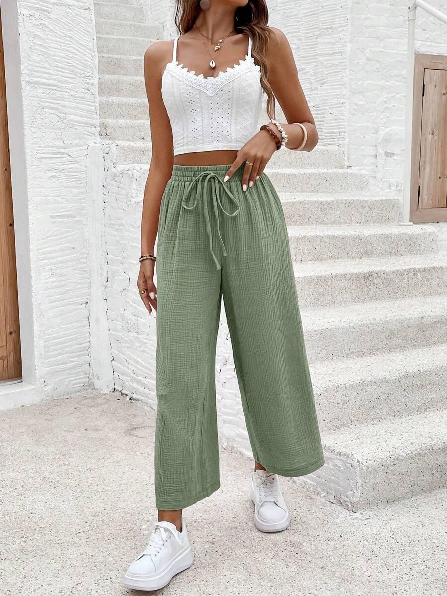 ZIELONE SPODNIE CASUAL