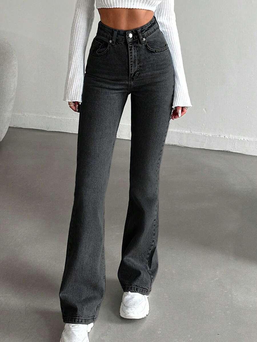 CZARNE SPODNIE JEANS