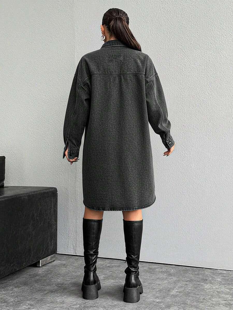 koszulowa sukienka jeans