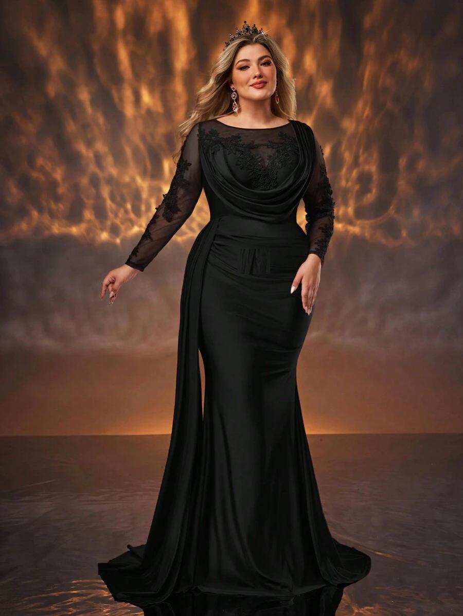 CZARNA MAXI SUKIENKA