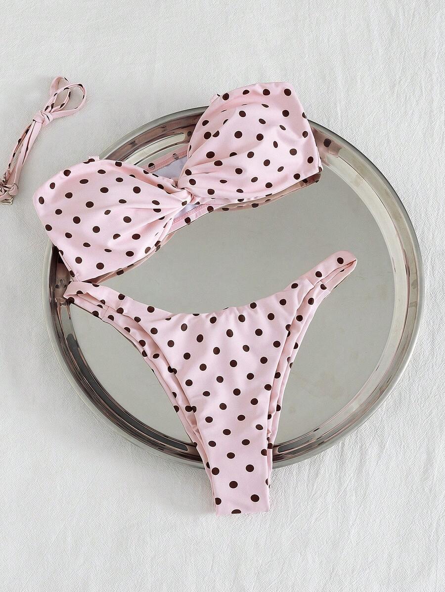 DWUCZĘŚCIOWE BIKINI W GROSZKI