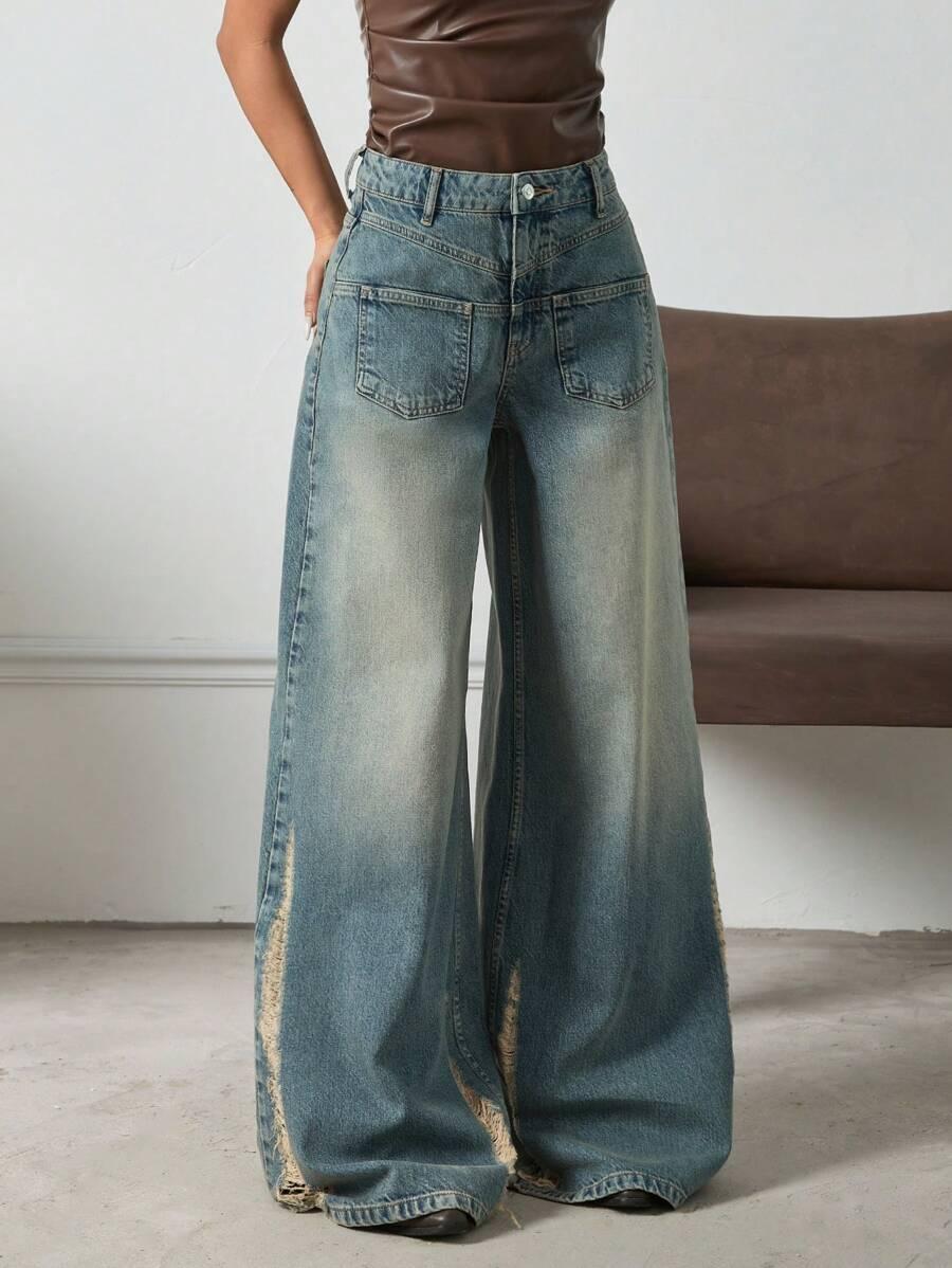 NIEBIESKIE SPODNIE JEANS
