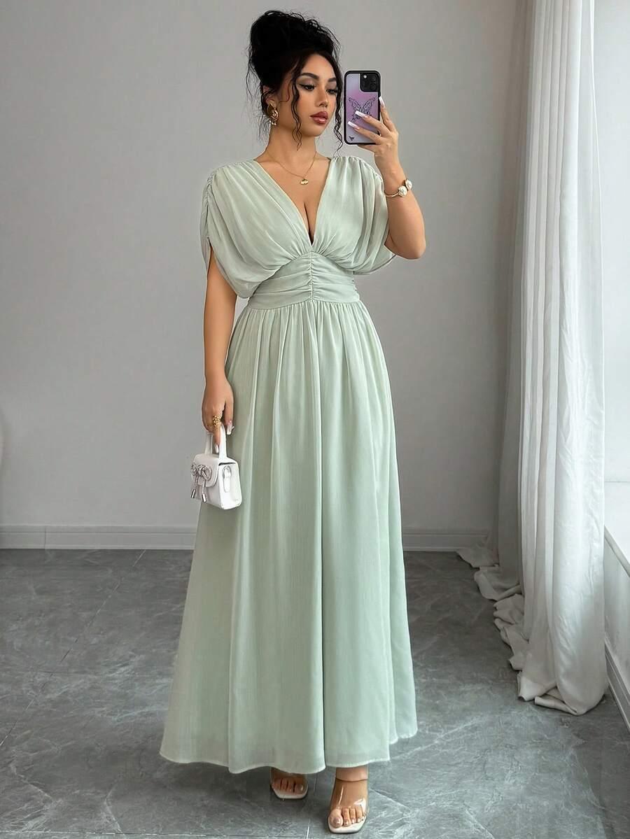 ZIELONA SUKIENKA MAXI