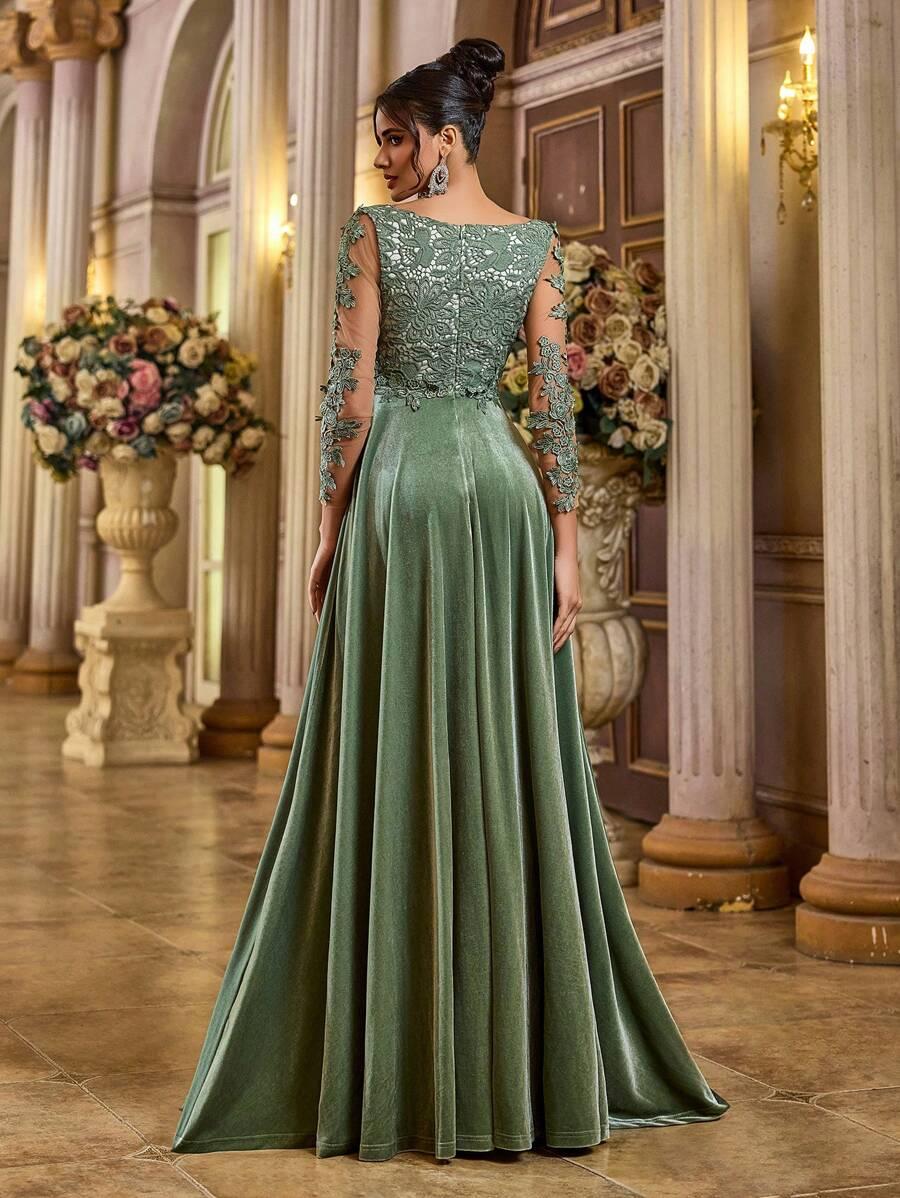 zielona maxi sukienka
