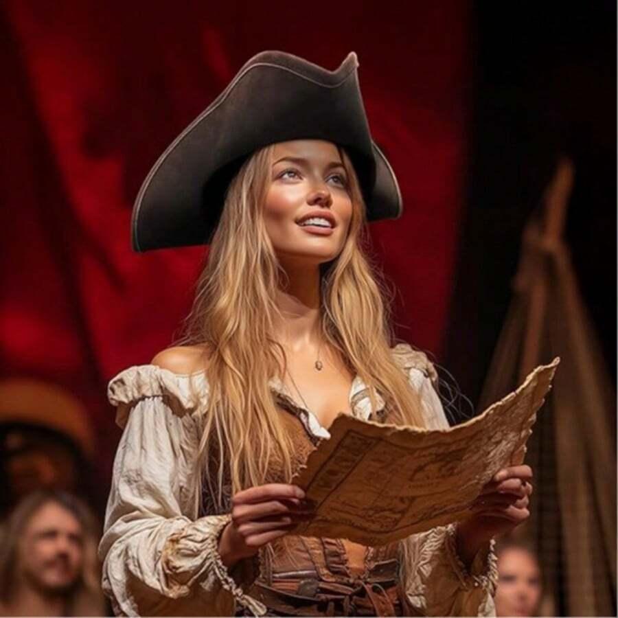 czarna piracka czapka 