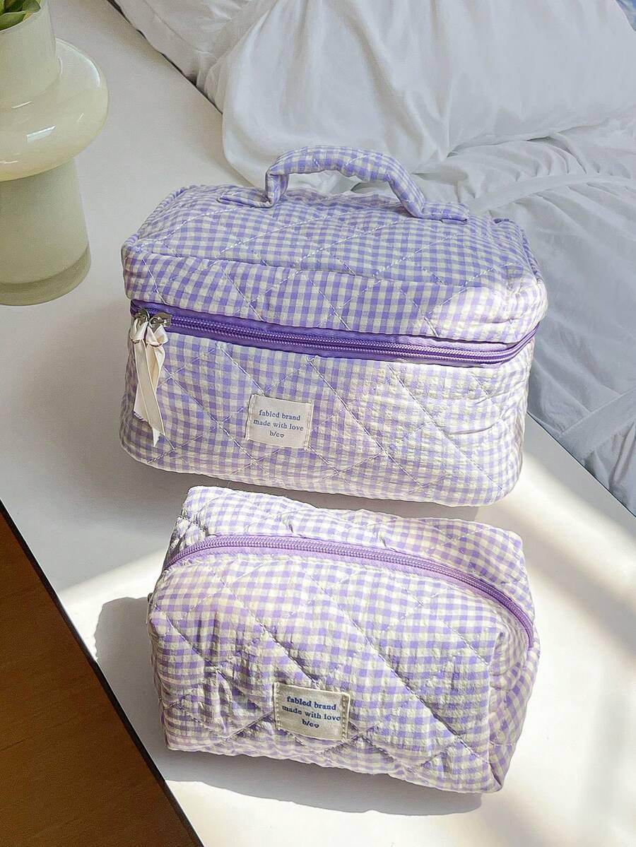 fioletowe kosmetyczki 5-pack