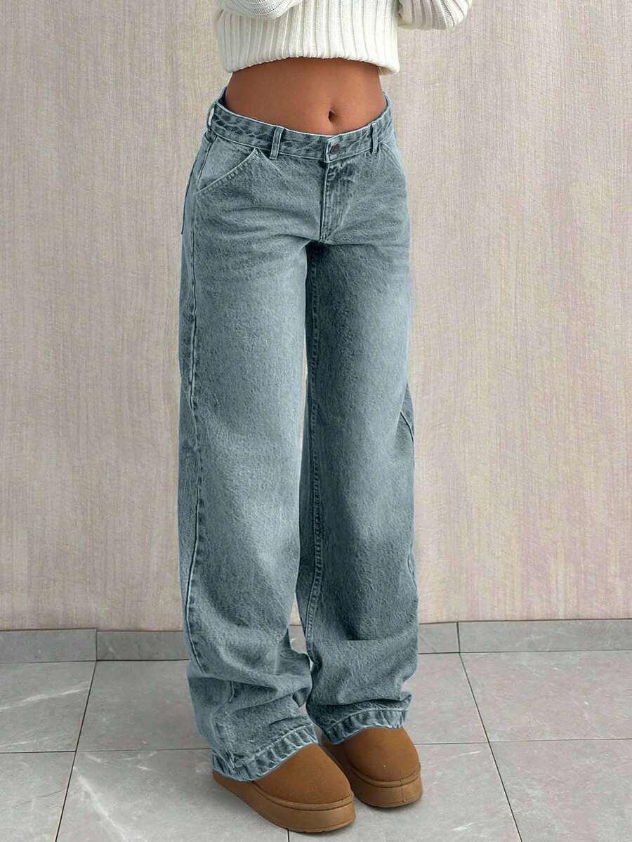 NIEBIESKIE SPODNIE JEANS 