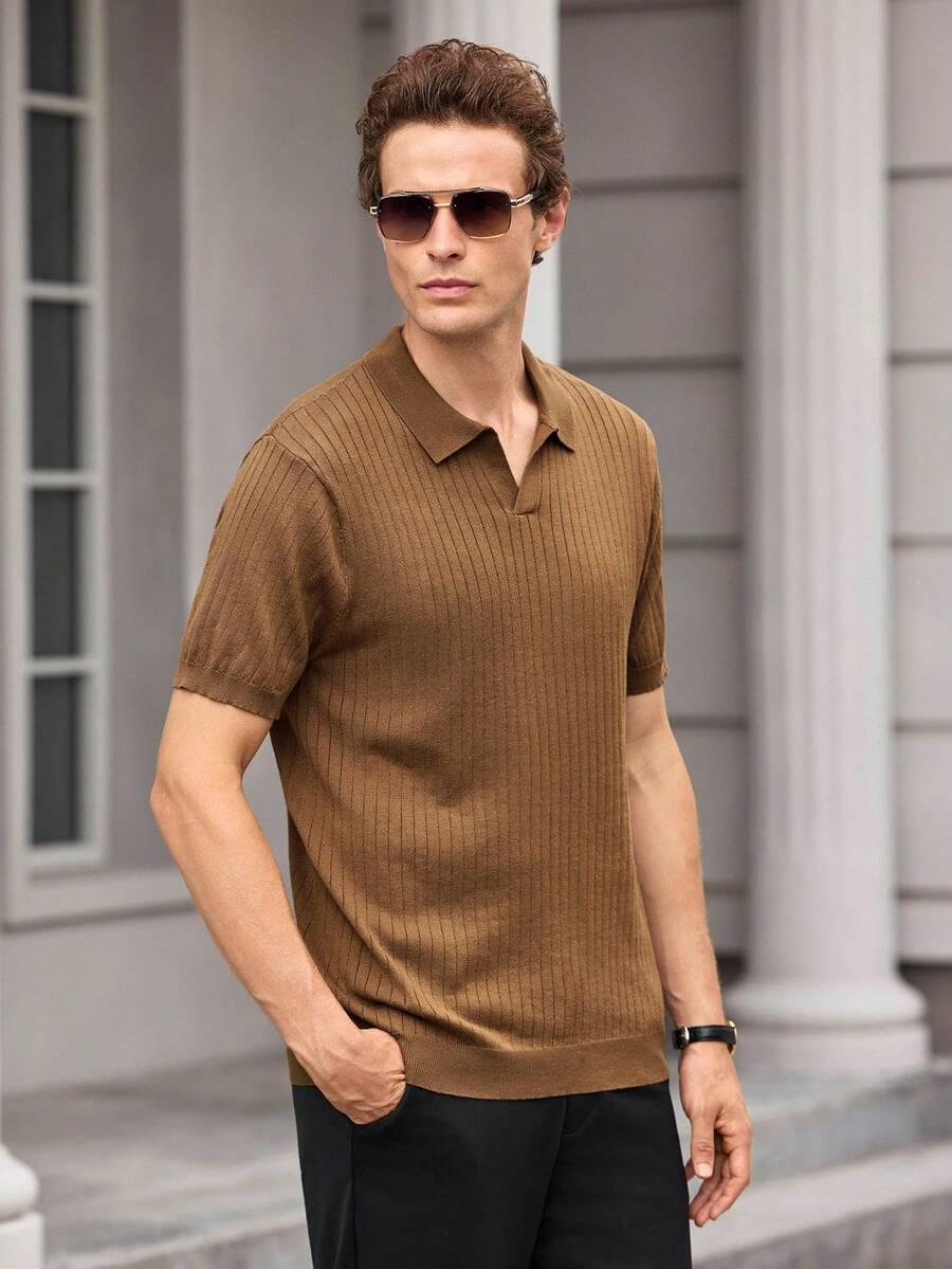 brązowa koszulka polo