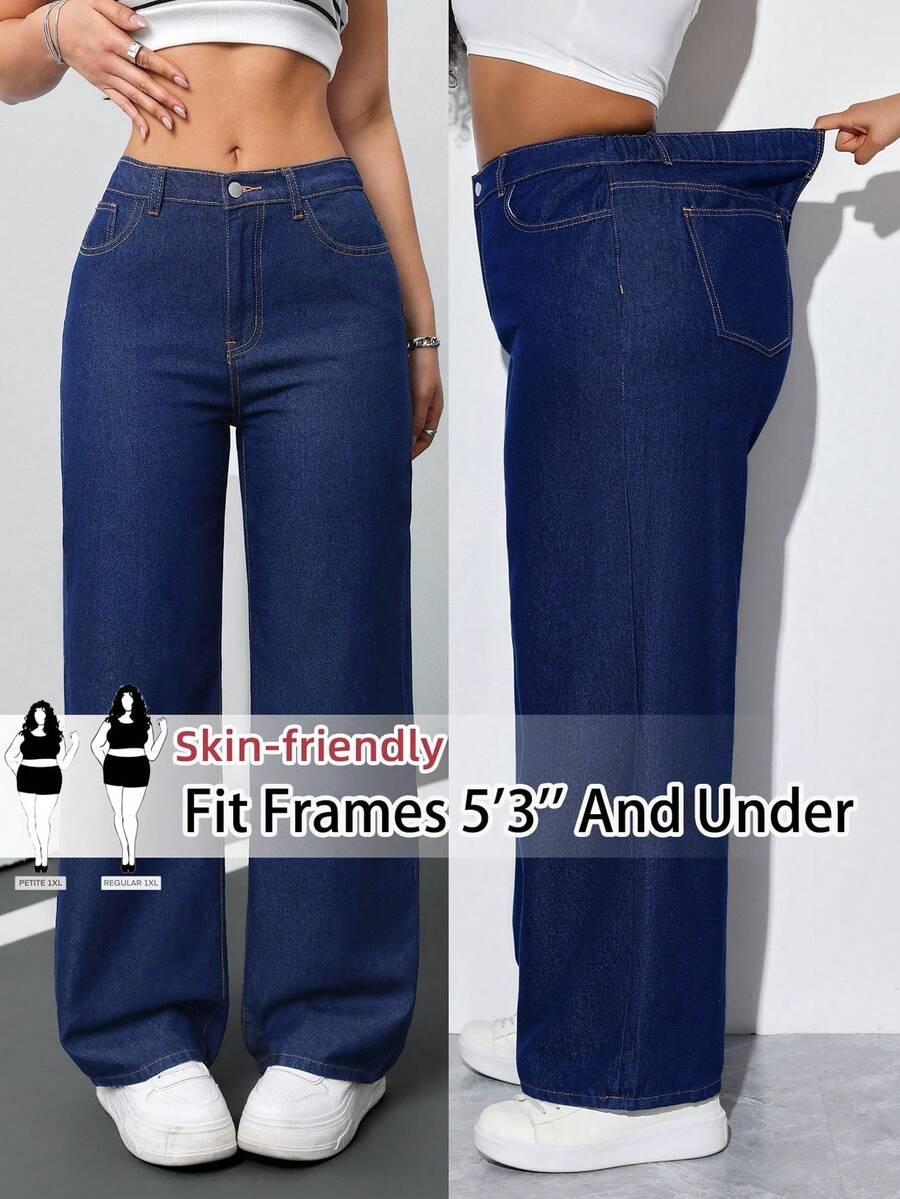GRANATOWE SPODNIE JEANS