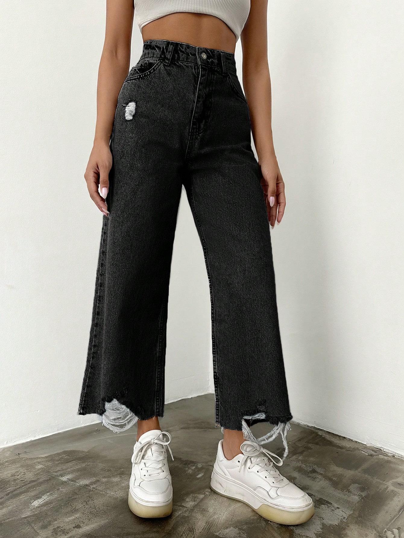 SPODNIE JEANS RIPPED