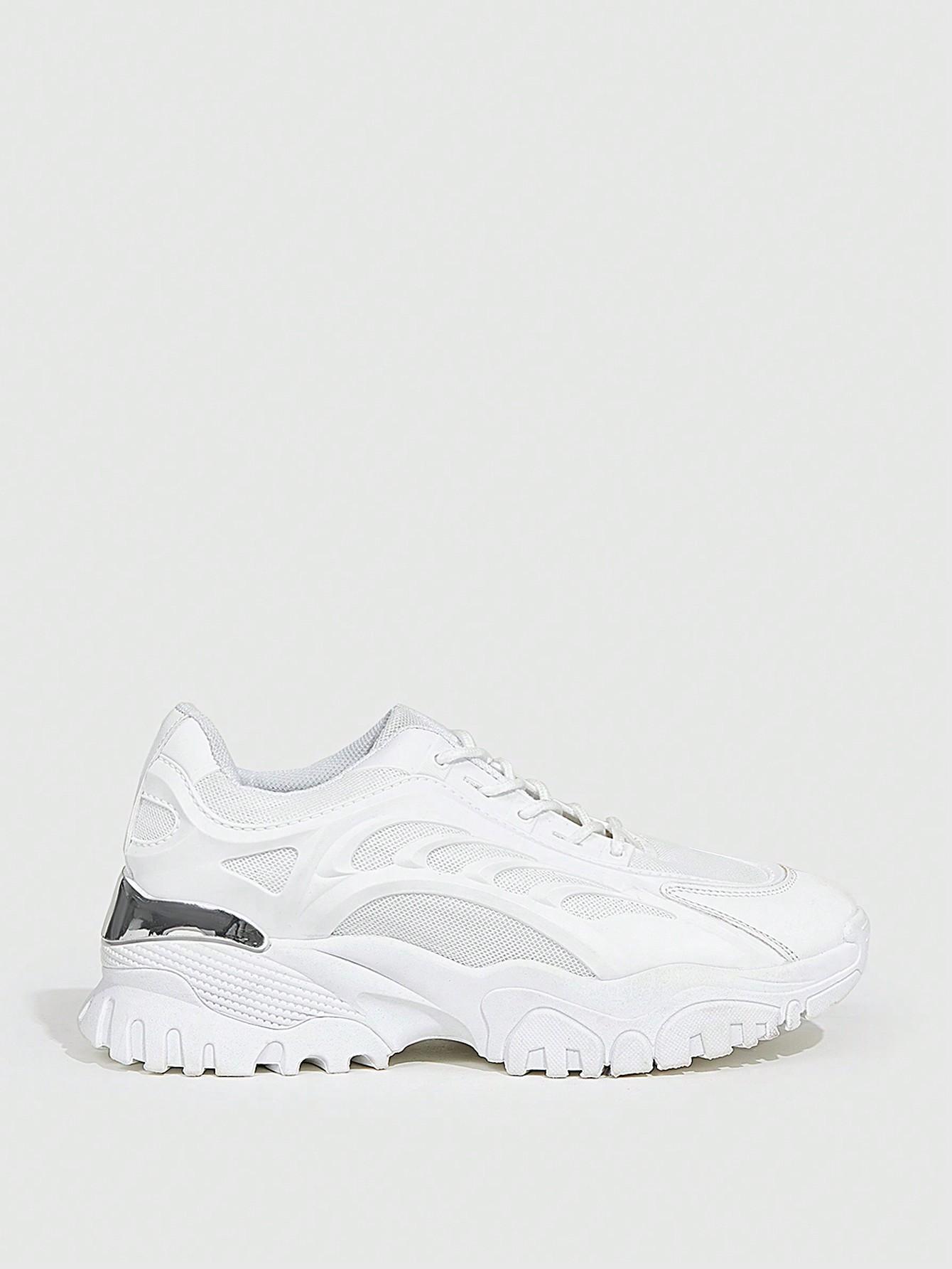 BIAŁE SZNUROWANE BUTY SPORTOWE 