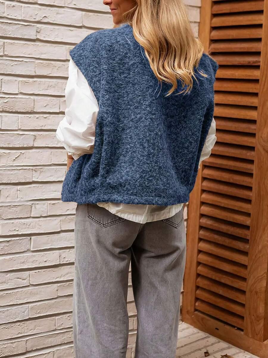 granatowa kamizelka casual