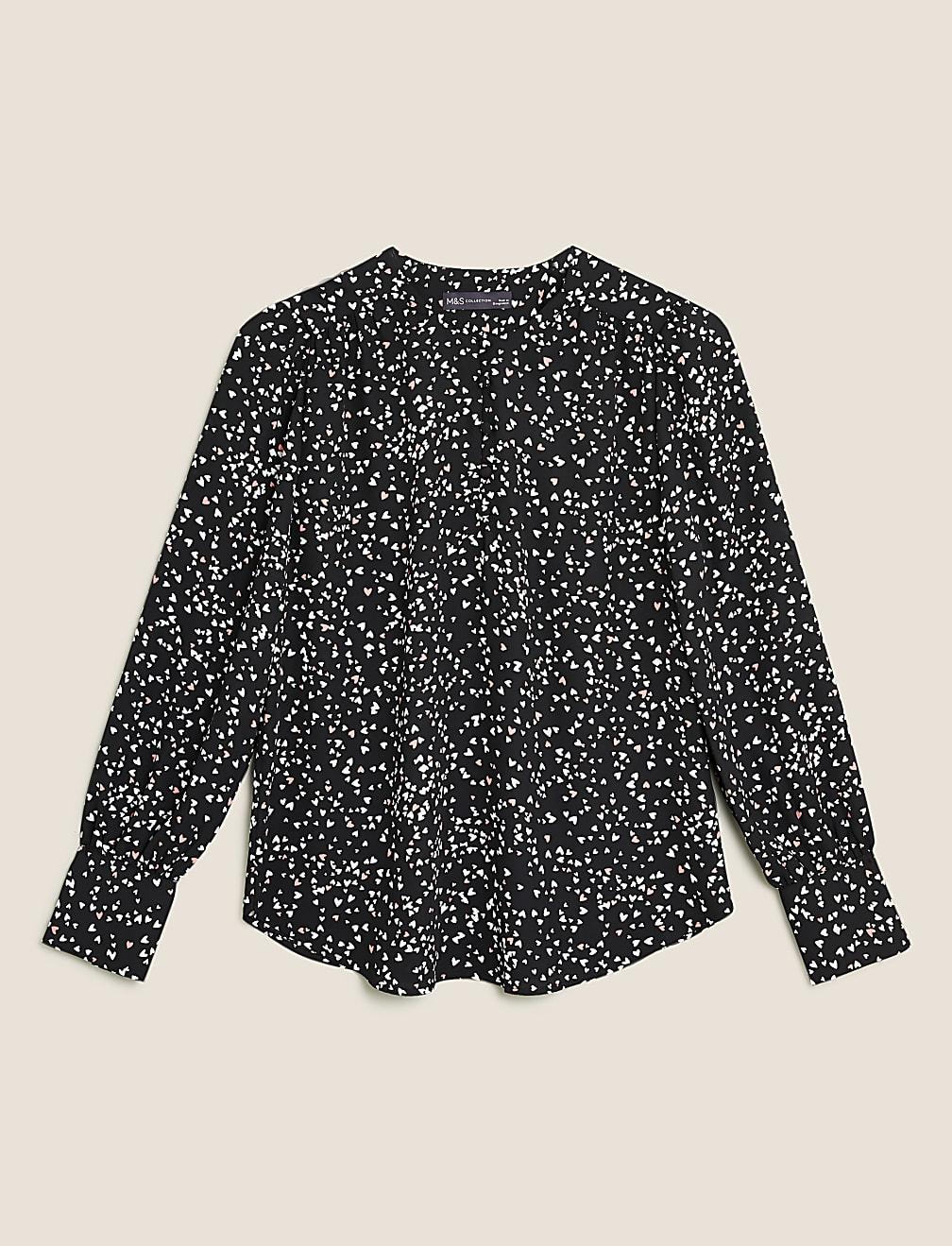 bluzka długi rękaw print T43-3659-Y4