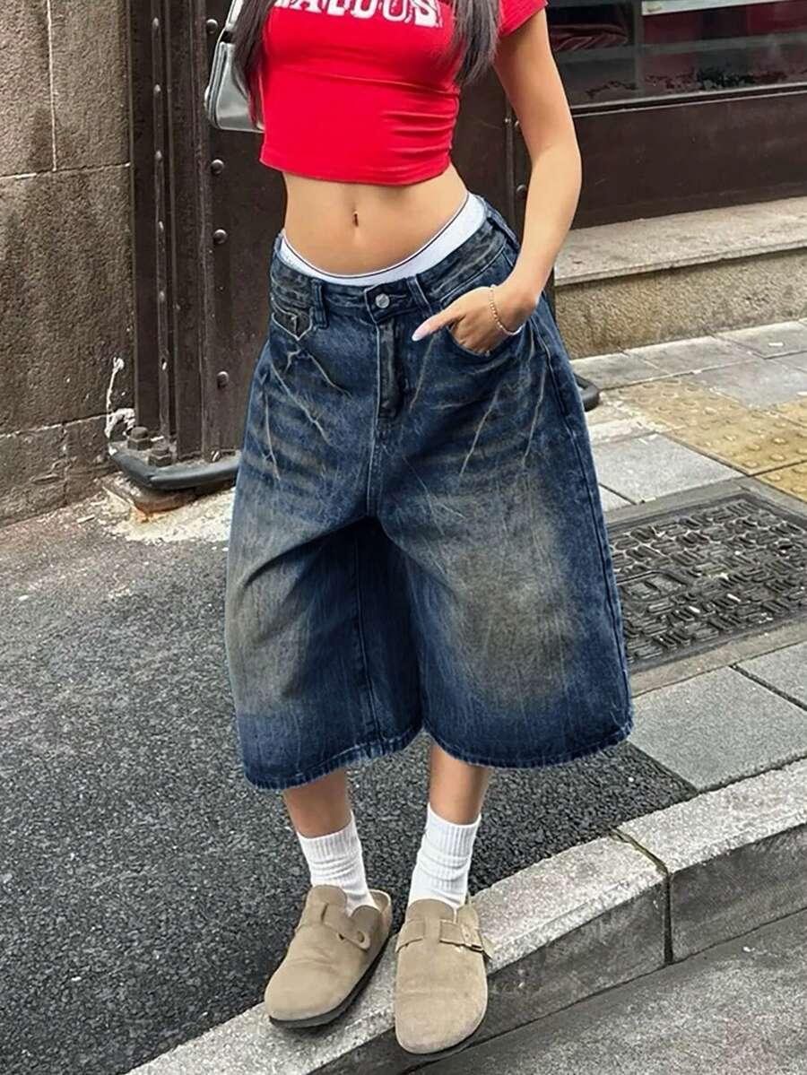 NIEBIESKIE SZORTY JEANSOWE