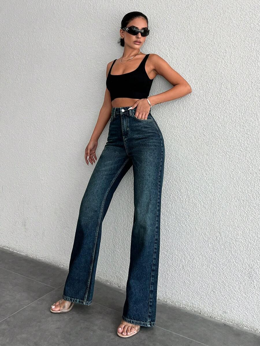 PROSTE SPODNIE JEANS