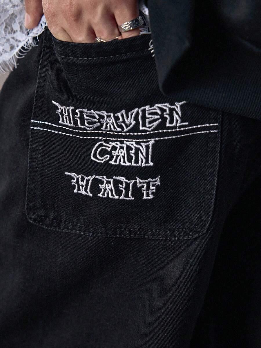 SPODNIE JEANS HAFT