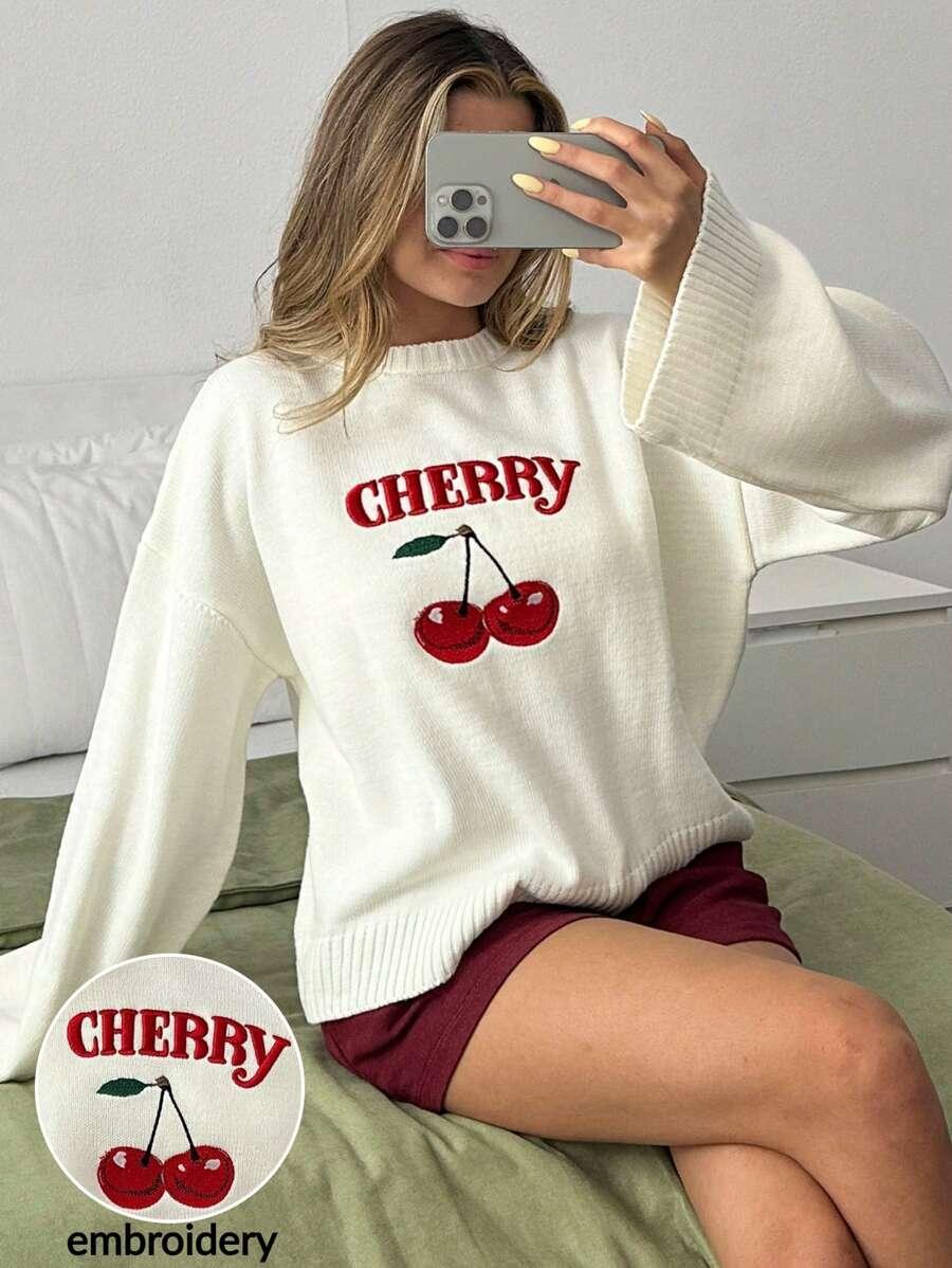 ECRU SWETER PRINT