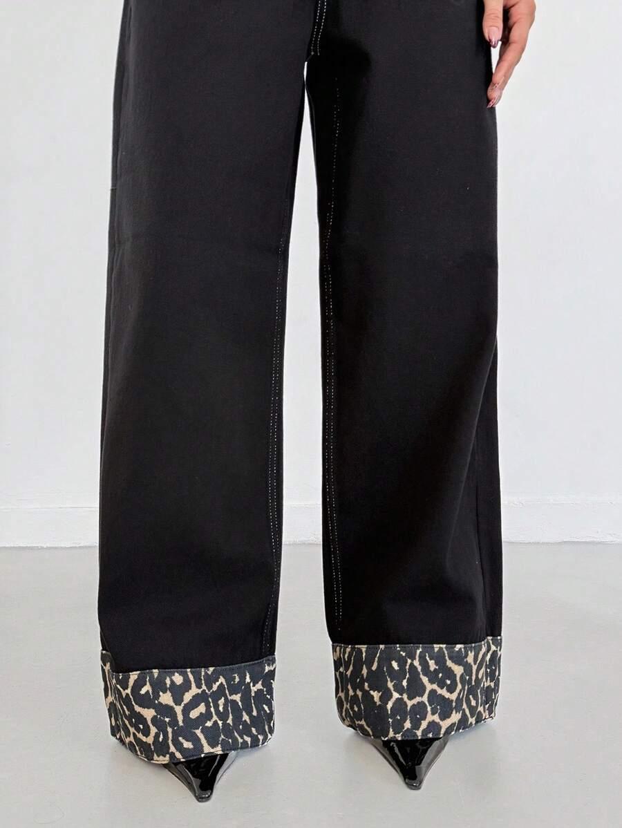 czarne spodnie jeans prosta nogawka