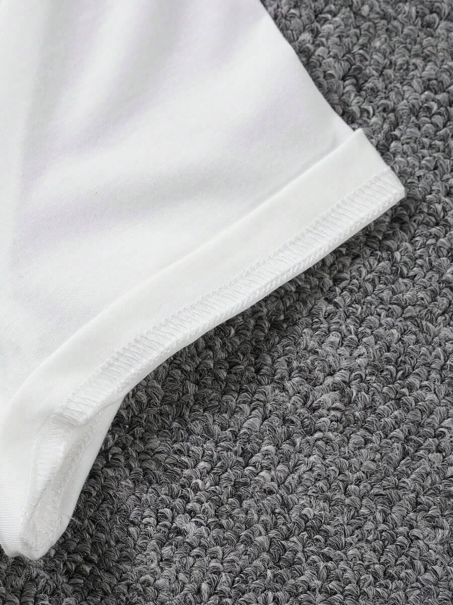 biały t-shirt print