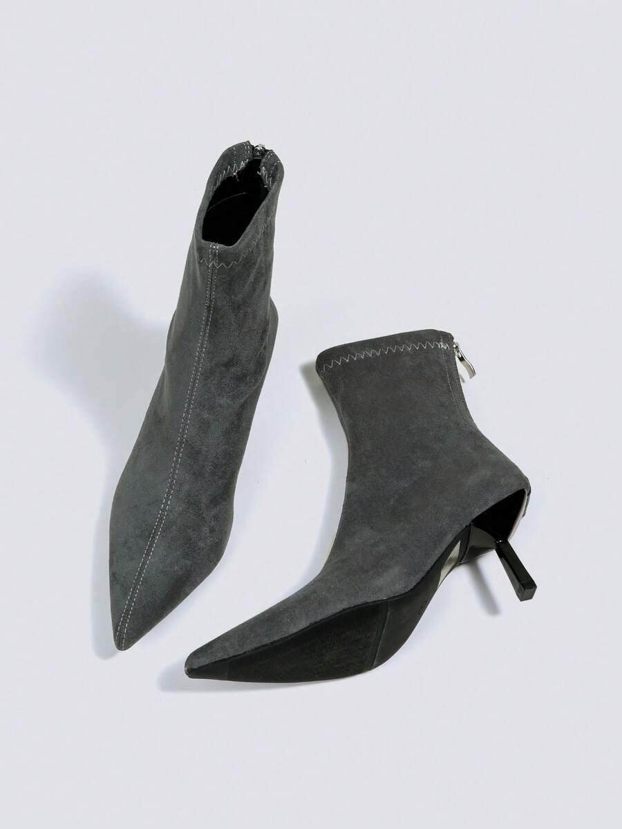 zielone botki obcas