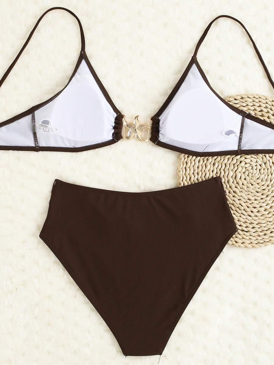 BRĄZOWY KOMPLET BIKINI ROZGWIAZDA