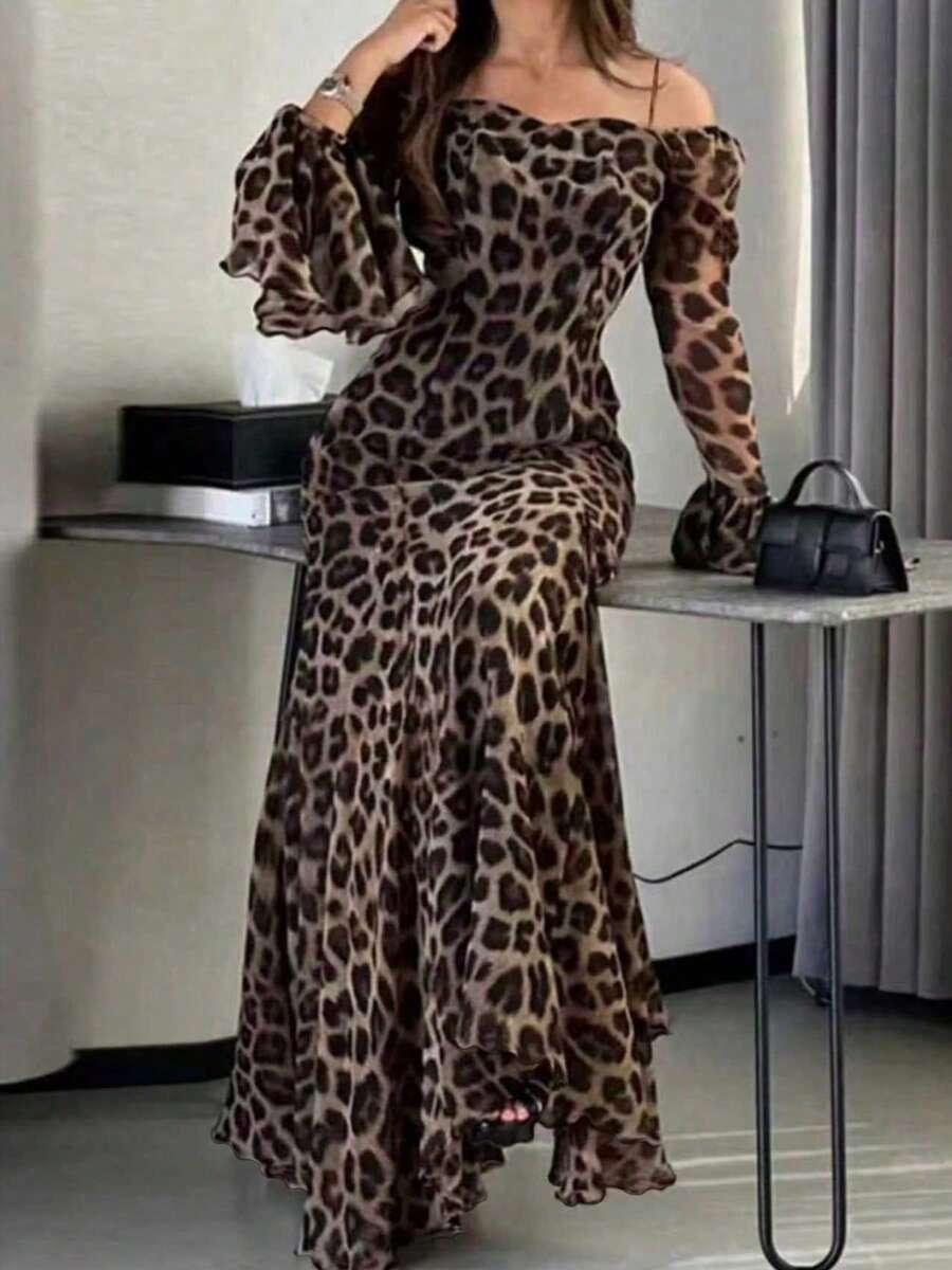 maxi sukienka animal print 