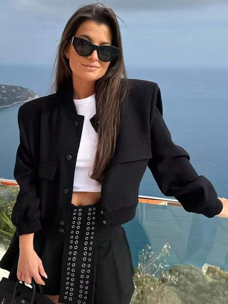 czarna kurtka bomber
