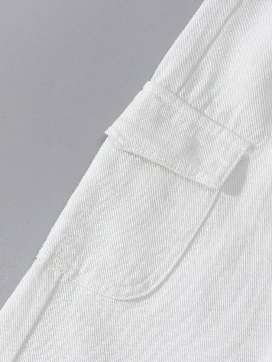 białe spodnie jeans kieszenie