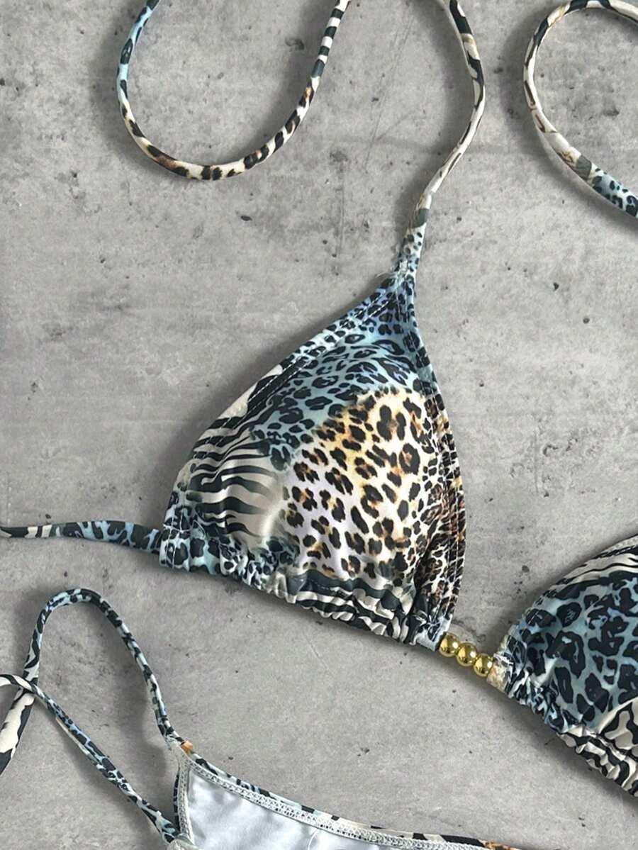 DWUCZĘŚCIOWY STRÓJ KĄPIELOWY ANIMAL PRINT