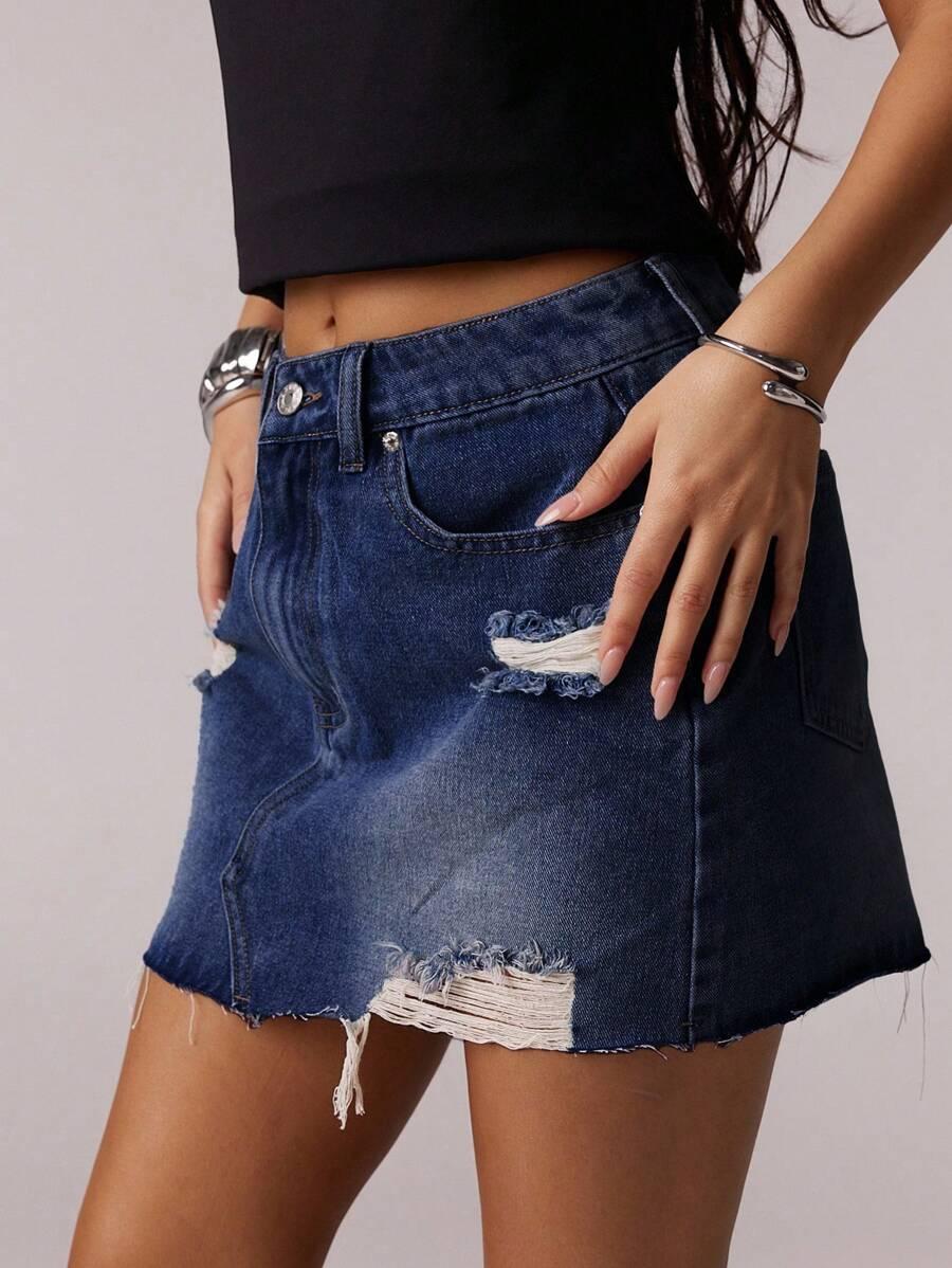 SPÓDNICA JEANSOWA MINI