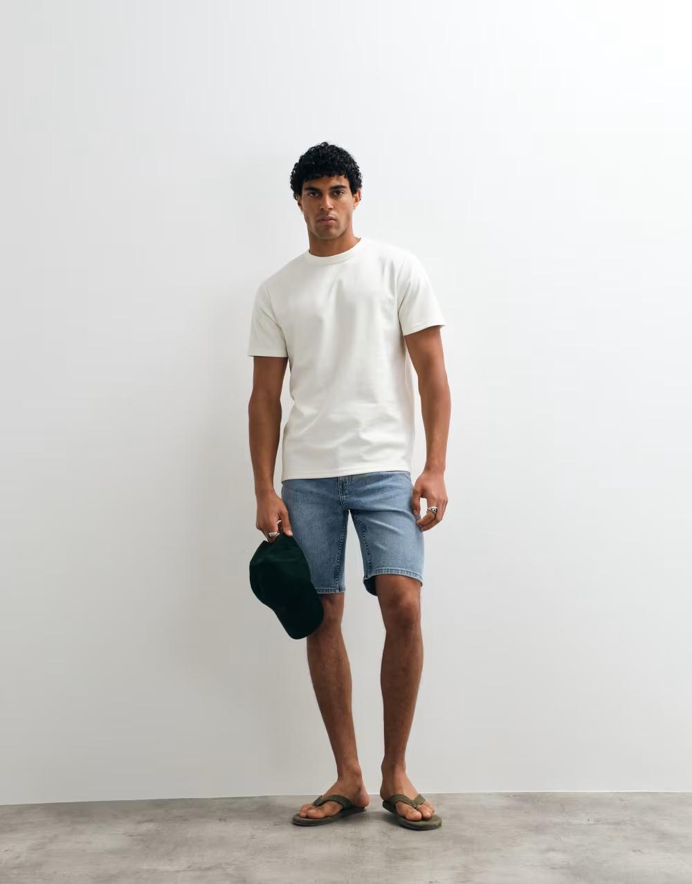 kremowy t-shirt basic