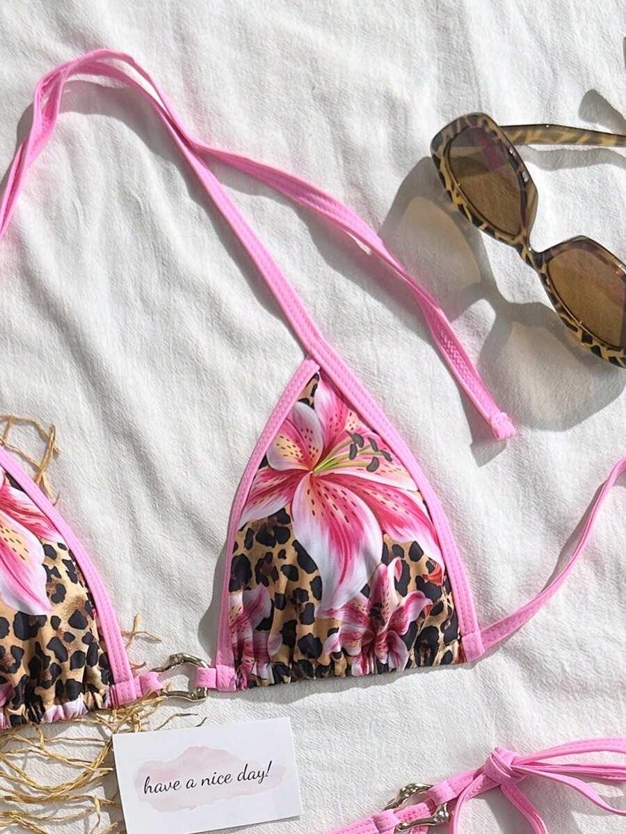DWUCZĘŚCIOWY STRÓJ KĄPIELOWY ANIMAL PRINT
