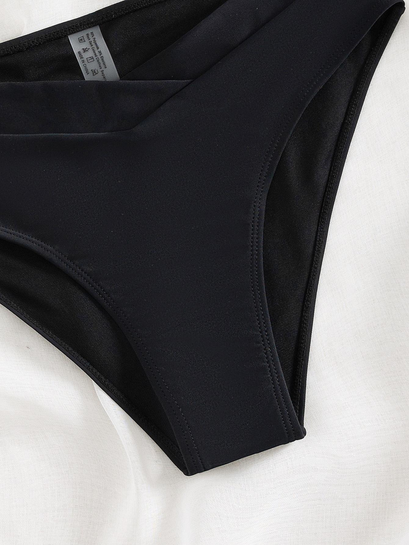 czarny dół od bikini asymetria