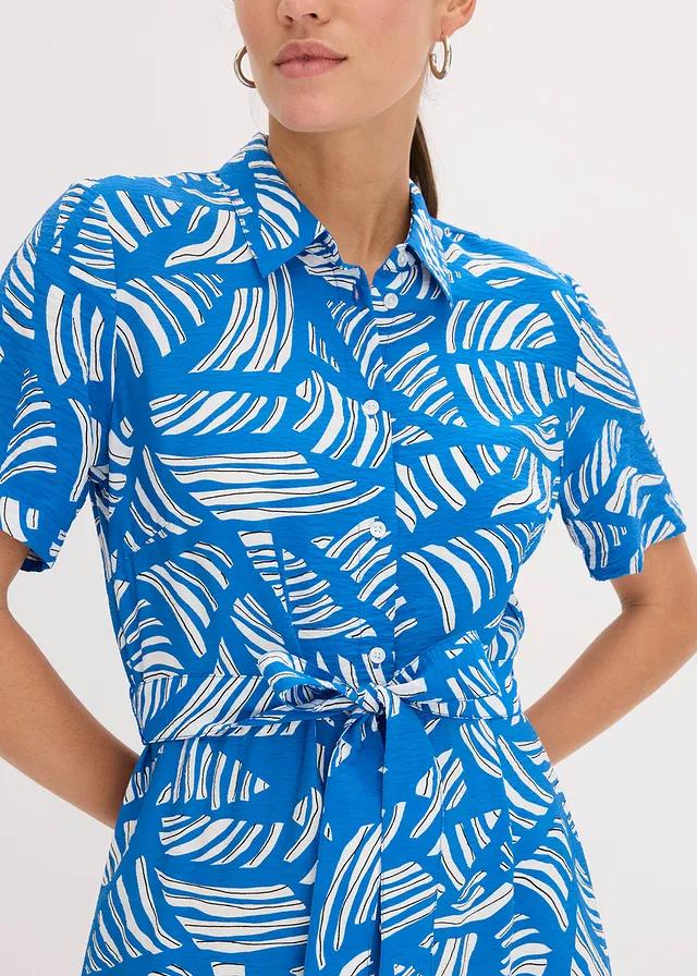 SUKIENKA MAXI PLUS SIZE Z KOŁNIERZYKIEM I GUZIKAMI WISKOZOWA