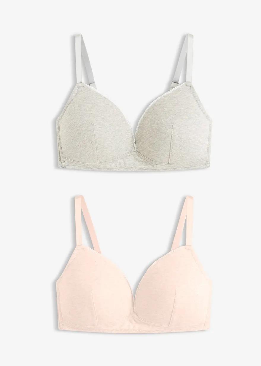 BIUSTONOSZ DAMSKI PLUS SIZE PÓŁUSZTYWNIANY ELASTAN 2szt 