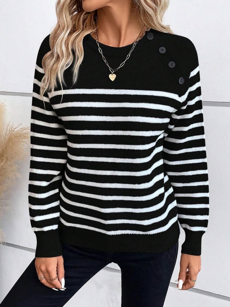 SWETER W PASKI GUZIKI