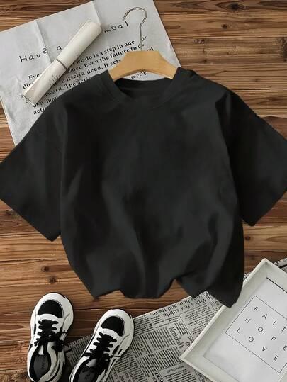 czarny t-shirt print