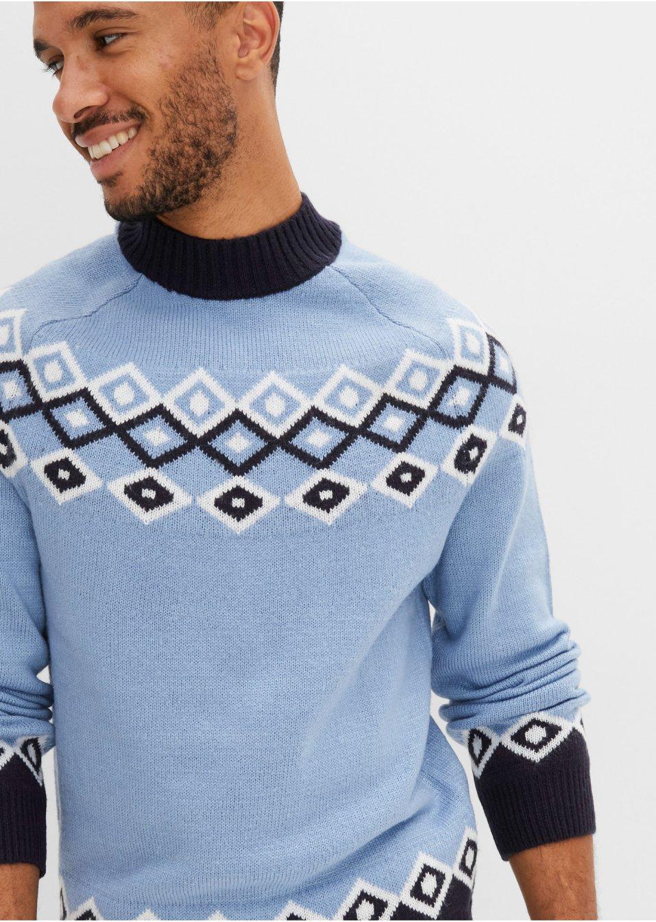 SWETER Z NORWESKMI WZOREM