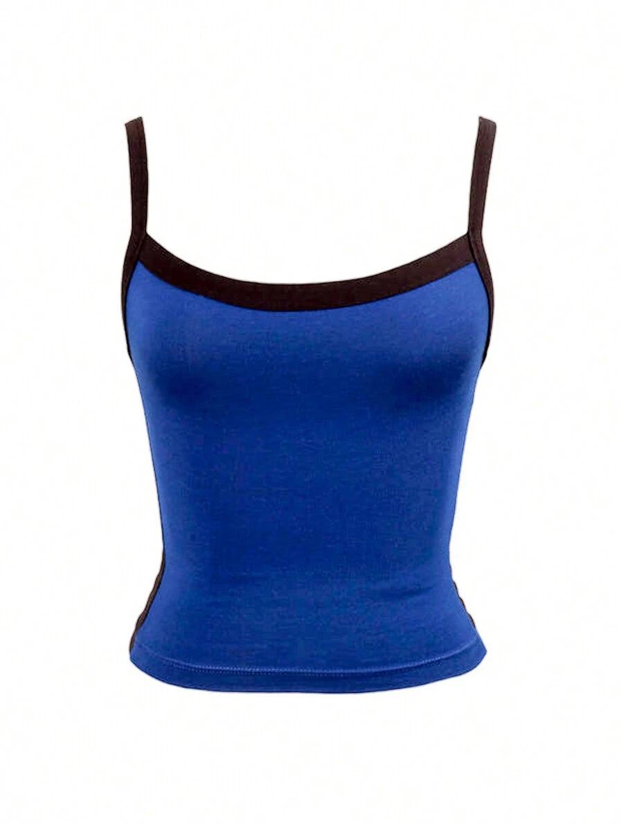 niebieski crop top