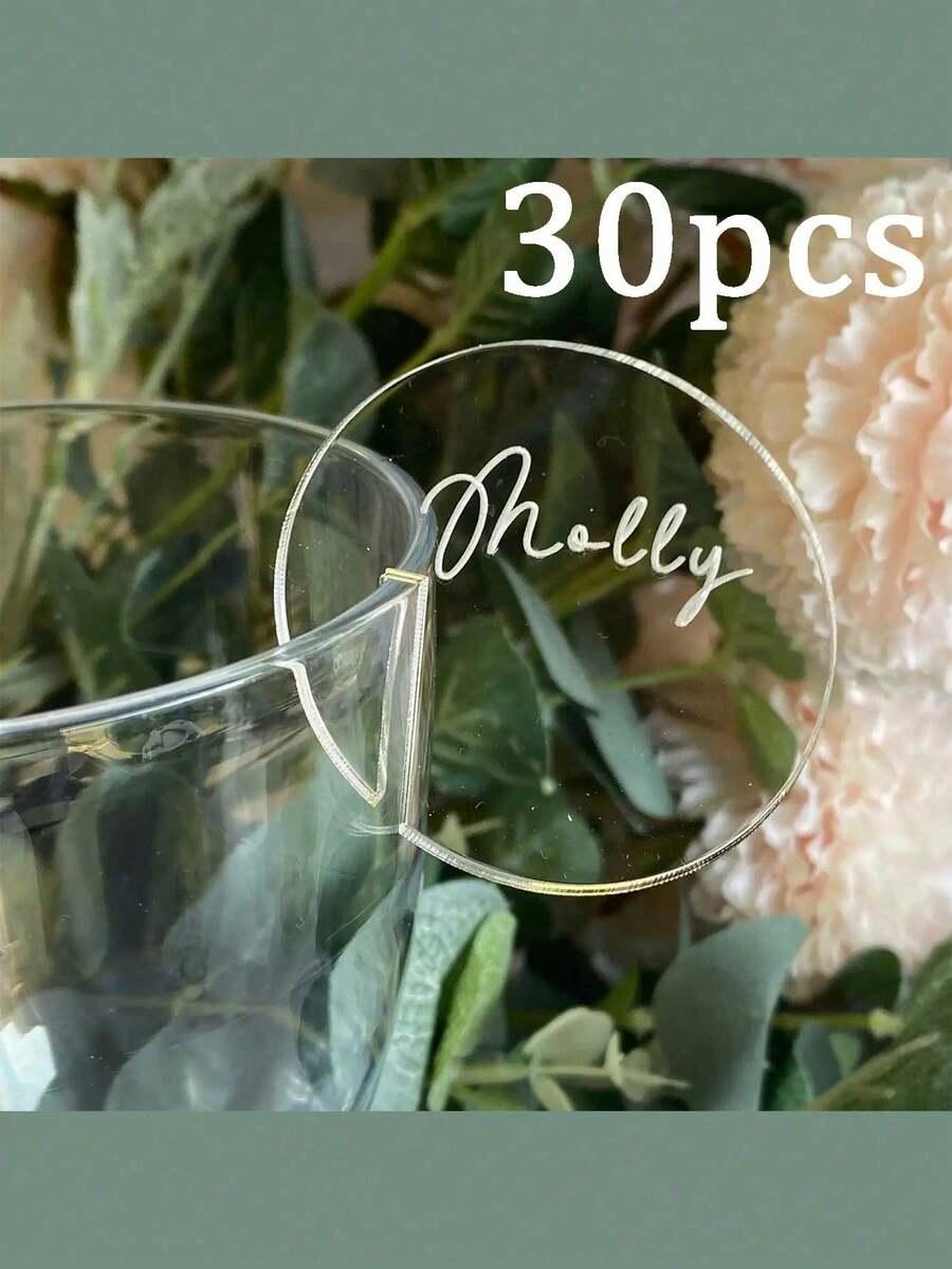 okrągła ozdoba na szklankę 30szt.