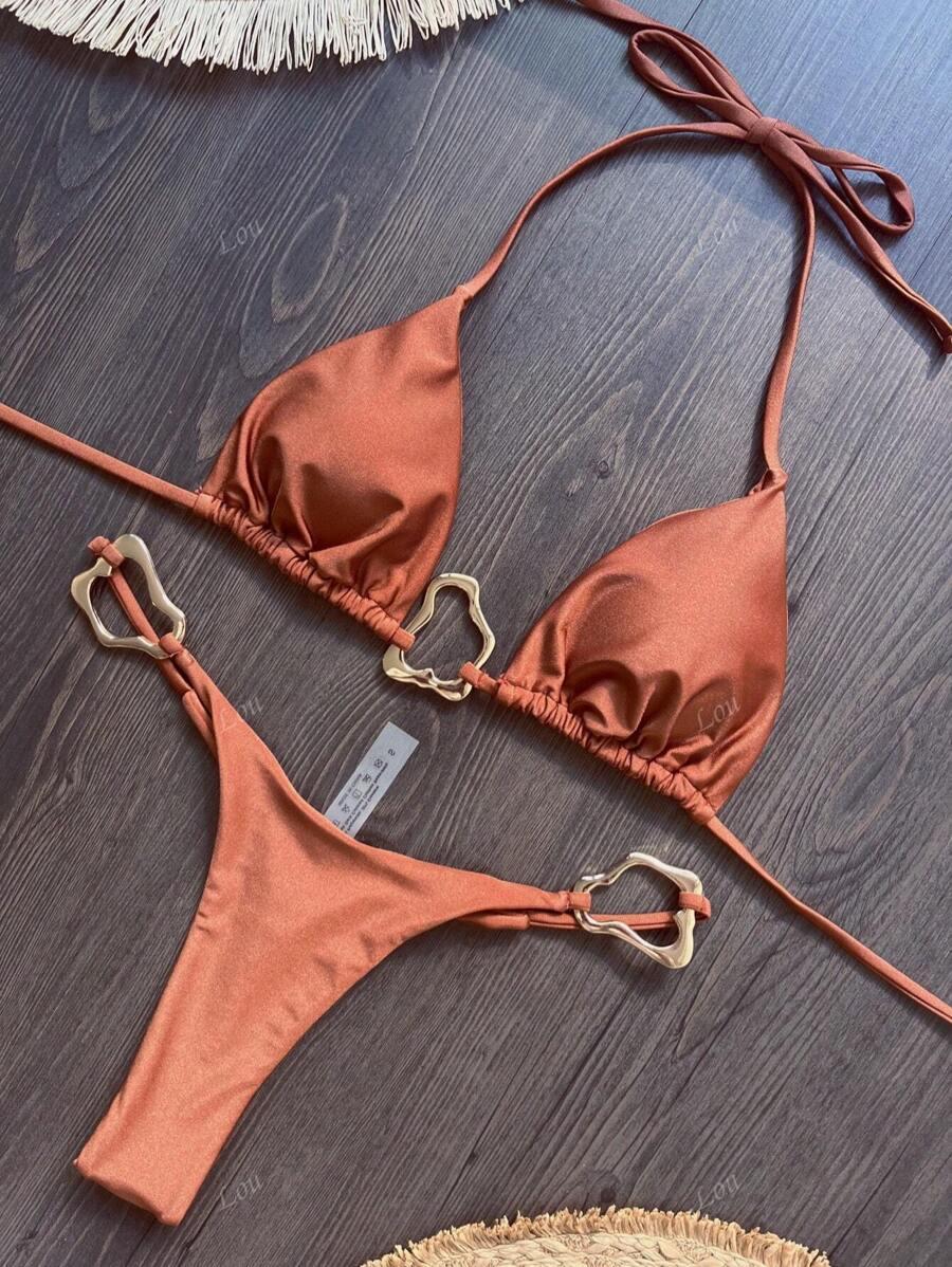 brązowy dół od bikini