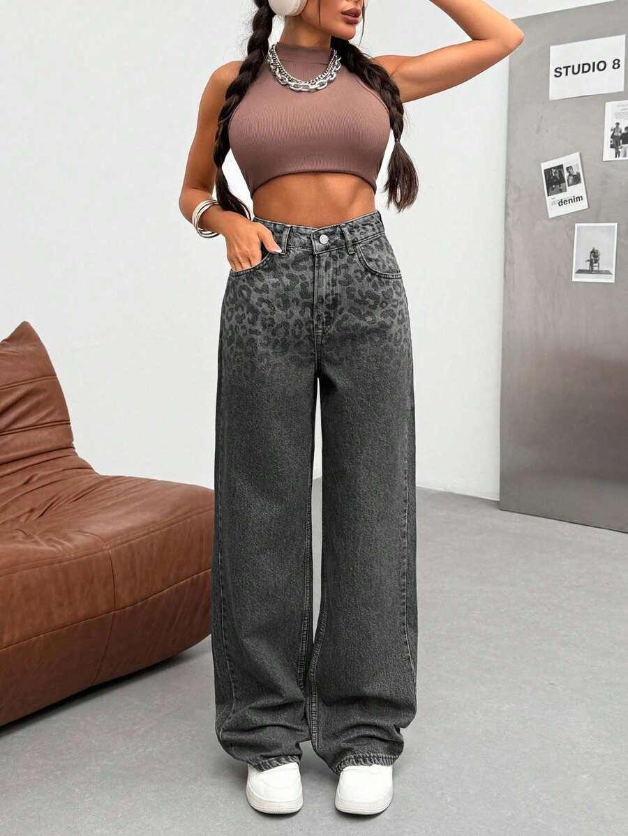 szare spodnie jeans