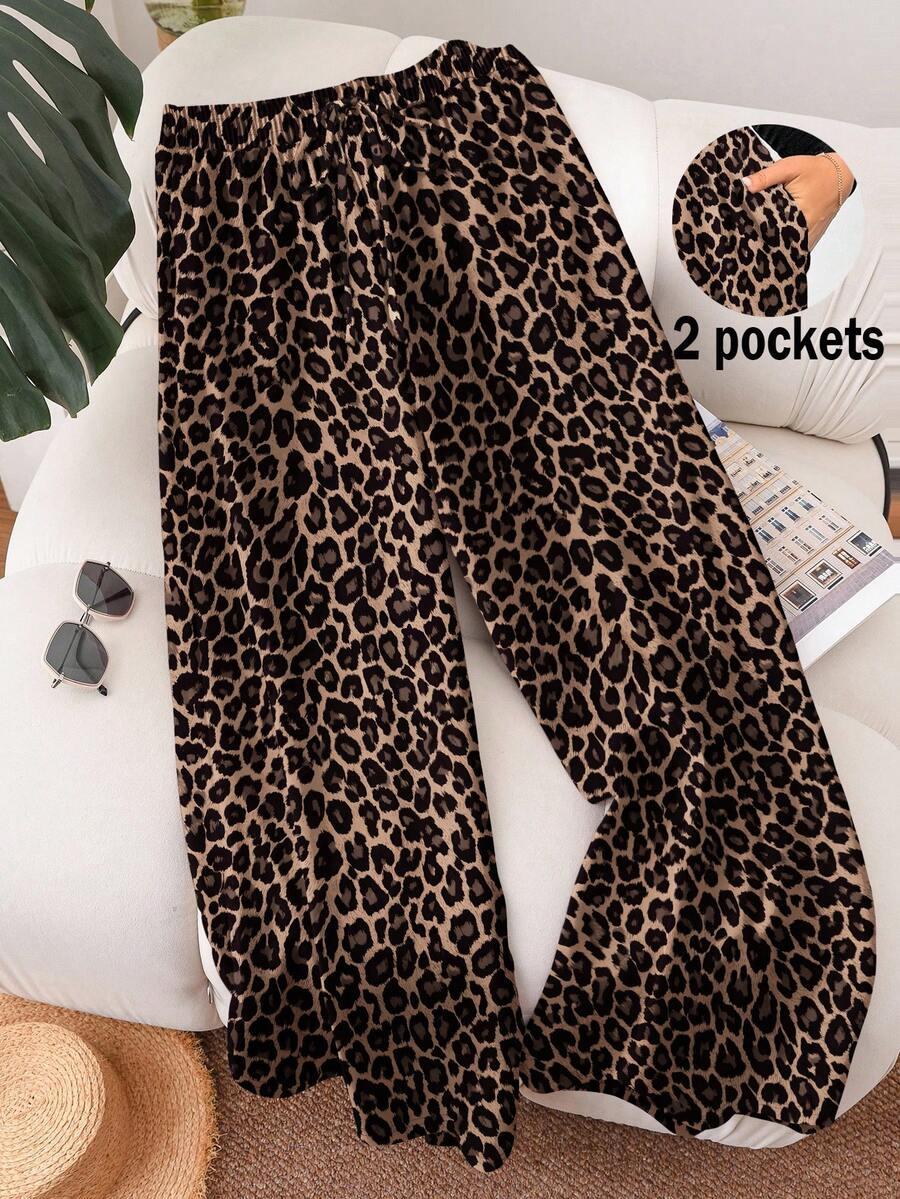 spodnie animal print casual