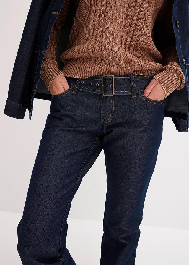 SPODNIE JEANS DZWONY 